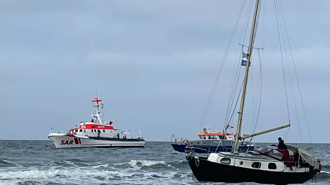 Seenotfall: Zwei Boote an der deutschen Ostseeküste gestrandet