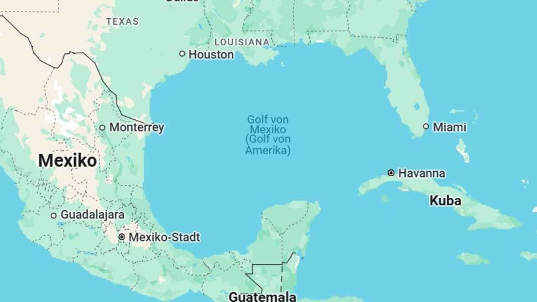 Golfe du Mexique : rebaptisé - Le Mexique devient l'Amérique