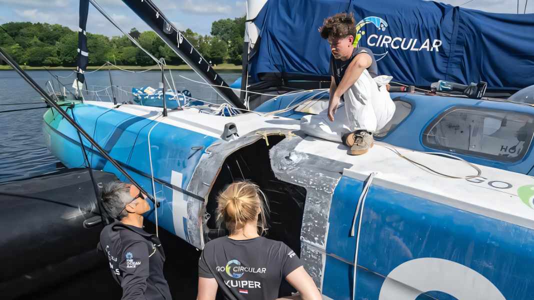 ​Ocean Race Europe: Reparatur bei Knierim – der Schaden bei Team Holcim PRB