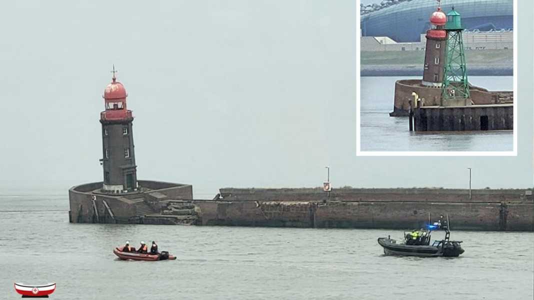 Bremerhaven: Lighthouse at the mouth of the Geestemündung threatens to topple over