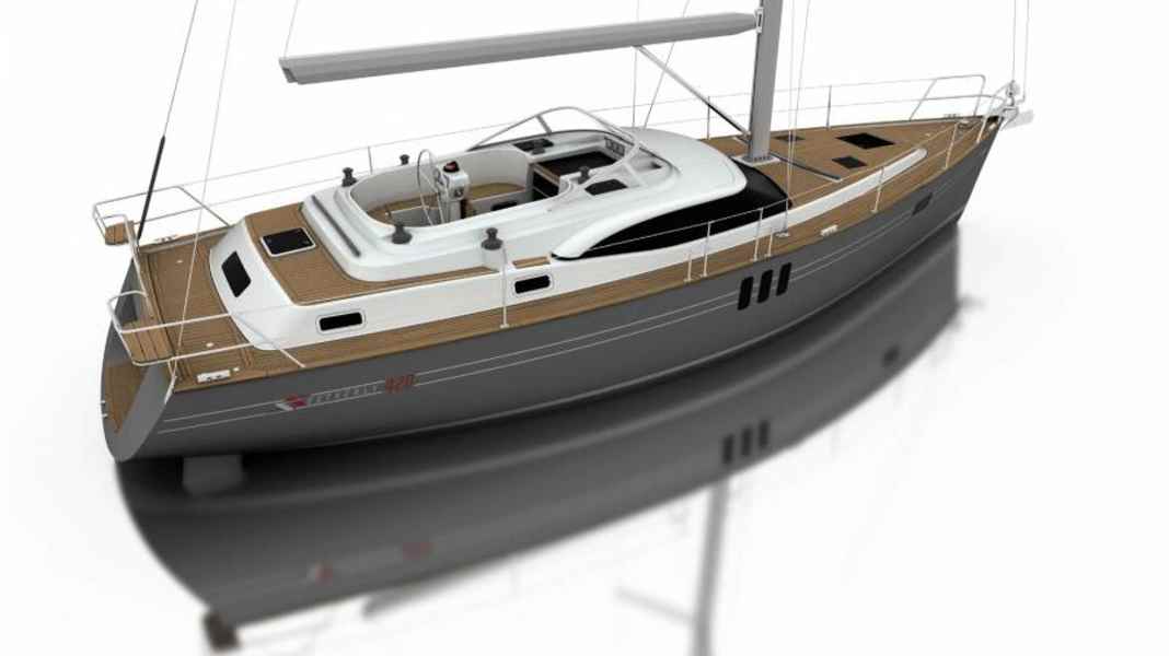 Southerly 420: Deckssalon und Mittelcockpit in einem