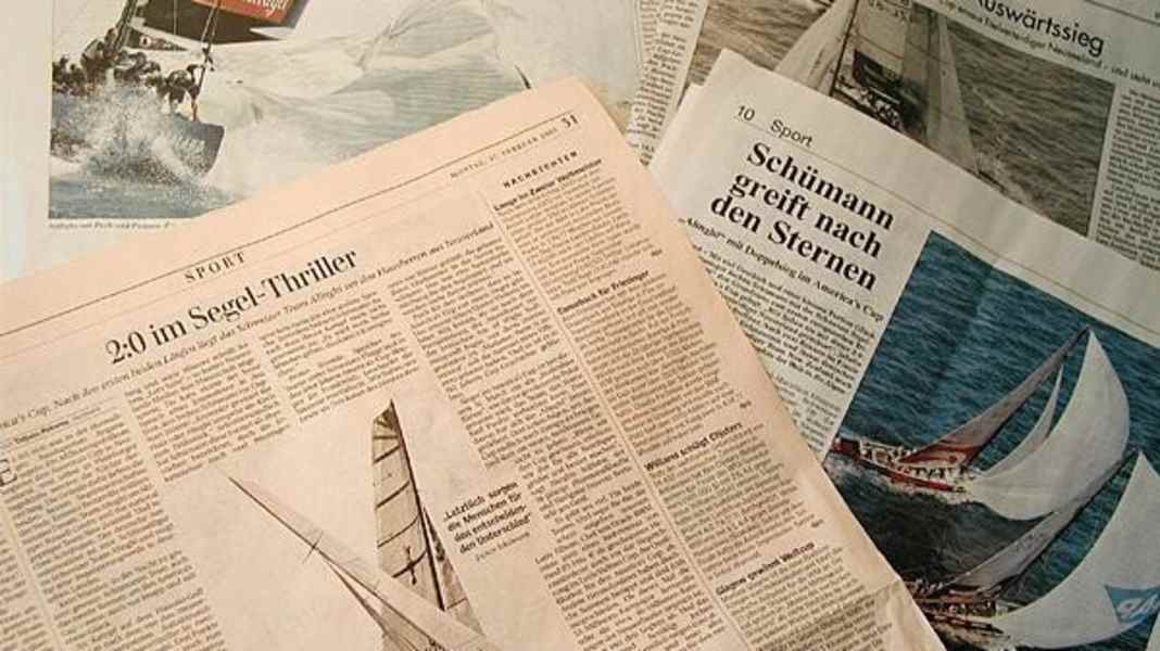 America's Cup: America's Cup in the media review: "The shark at the wheel"