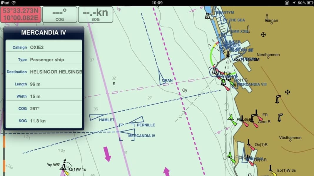 Ipad navigation: Seapilot: nautical charts and AIS for the iPad