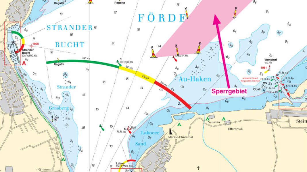 Mer Baltique : zone interdite sur le fjord de Kiel