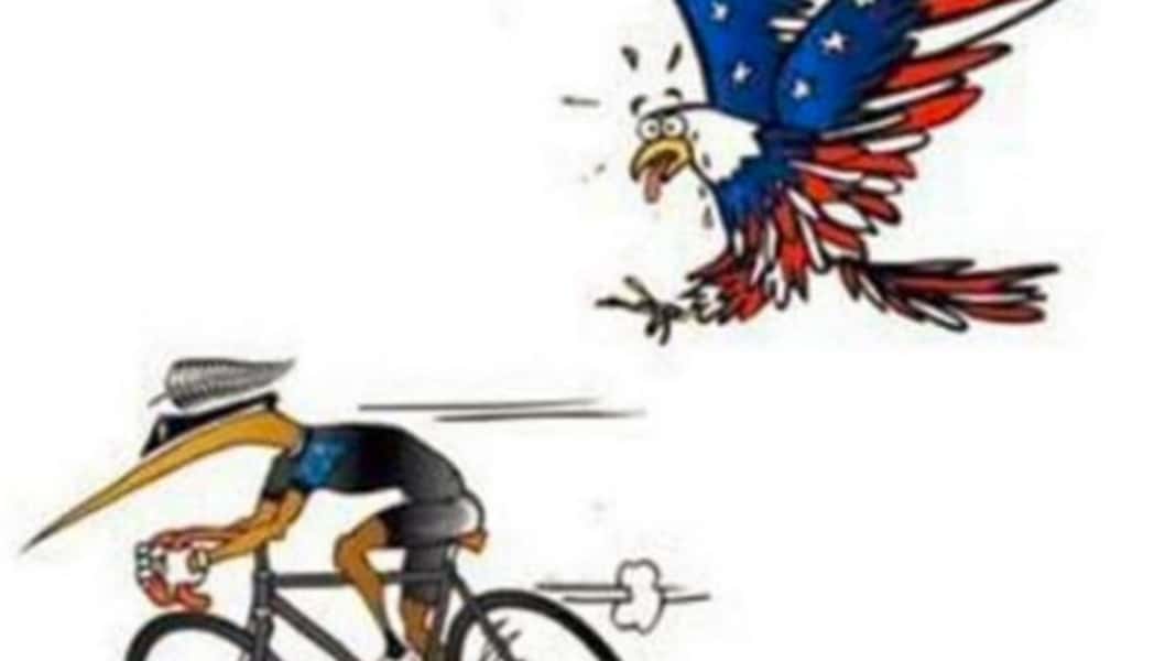 America's Cup: America's Cup cheerful: cyclists or eagles?