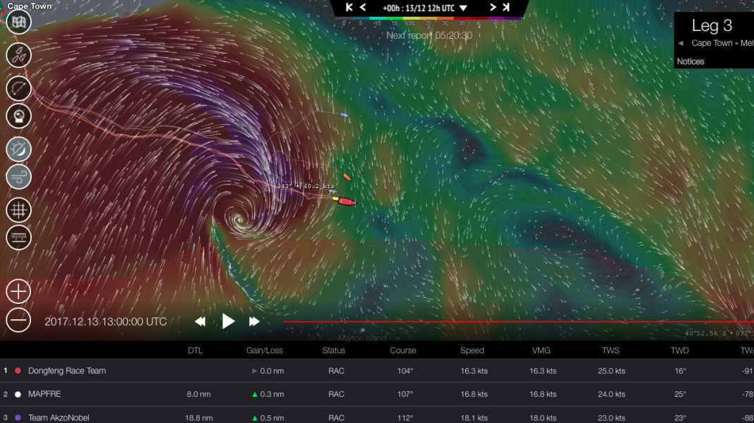 Volvo Ocean Race: "Wetter-Bombe" von hinten: Teams erwarten schweren Sturm