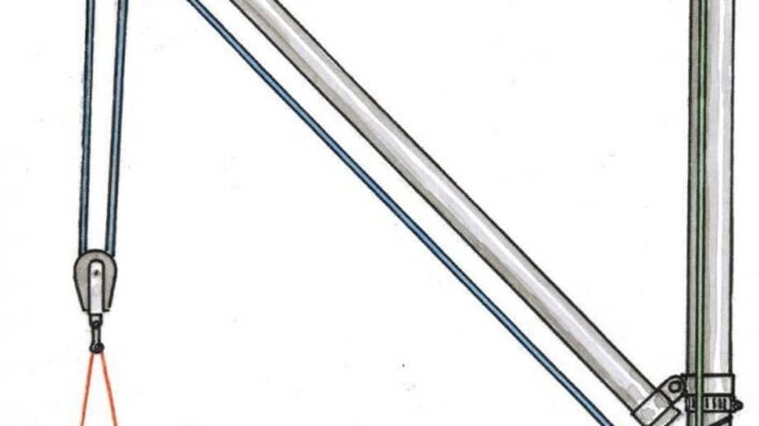 Reader tip of the week: Build your own davits: crane the outboard motor with ease