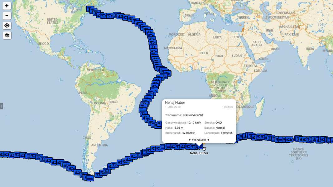 Non-stop circumnavigation: Susanne Huber-Curphey: Once around the world is not enough