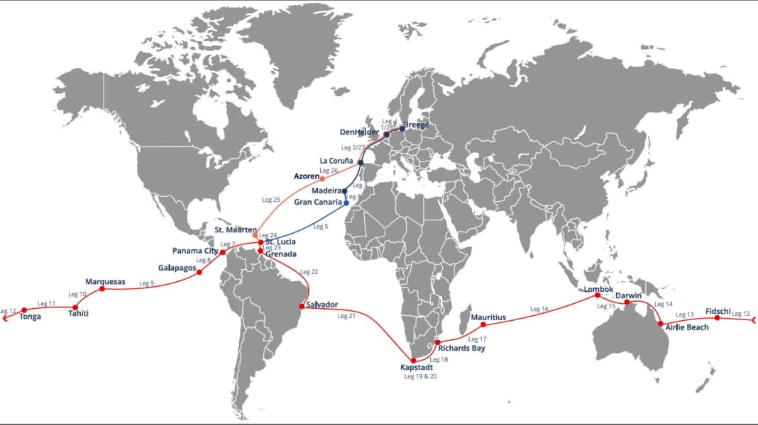 Charter: World-ARC-Etappen als Chartergast mitsegeln