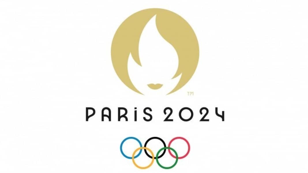 Olympia: emblema di Parigi 2024: medaglia, fiamma e Marianna