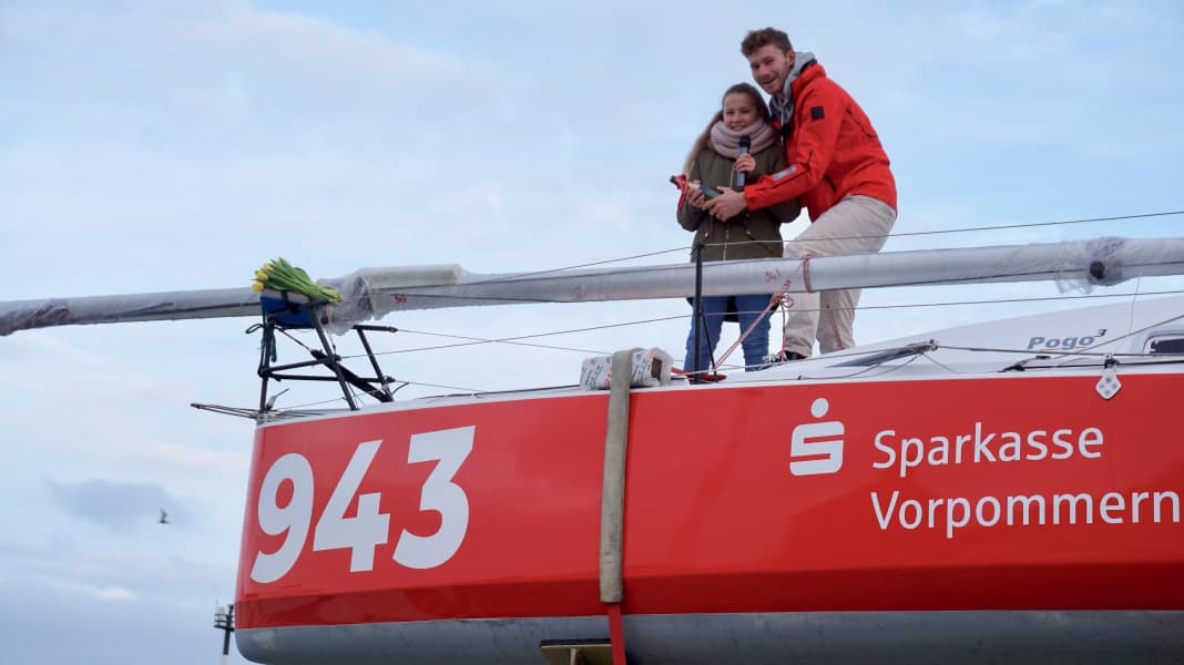 Mini-Transat : "Geomag" devient "Vorpommern" : Lennart Burke baptise la nouvelle Mini
