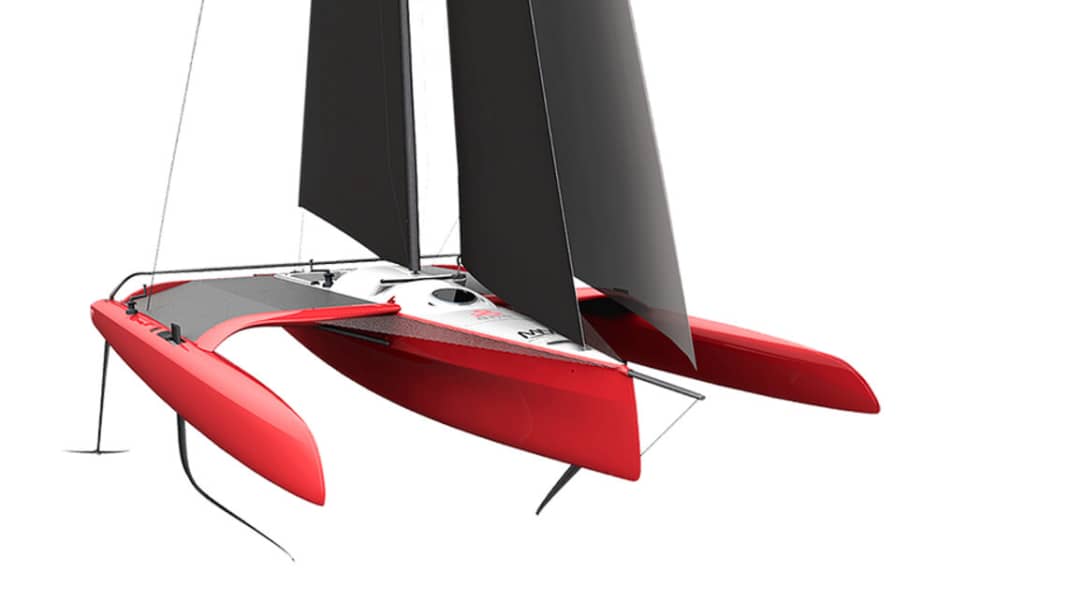 Premiere: TF10: Hot foil trimaran for trailering from Holland
