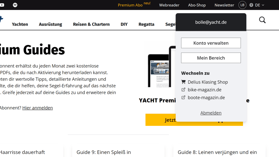 Premium-Abo: Die YACHT erweitert ihr digitales Angebot