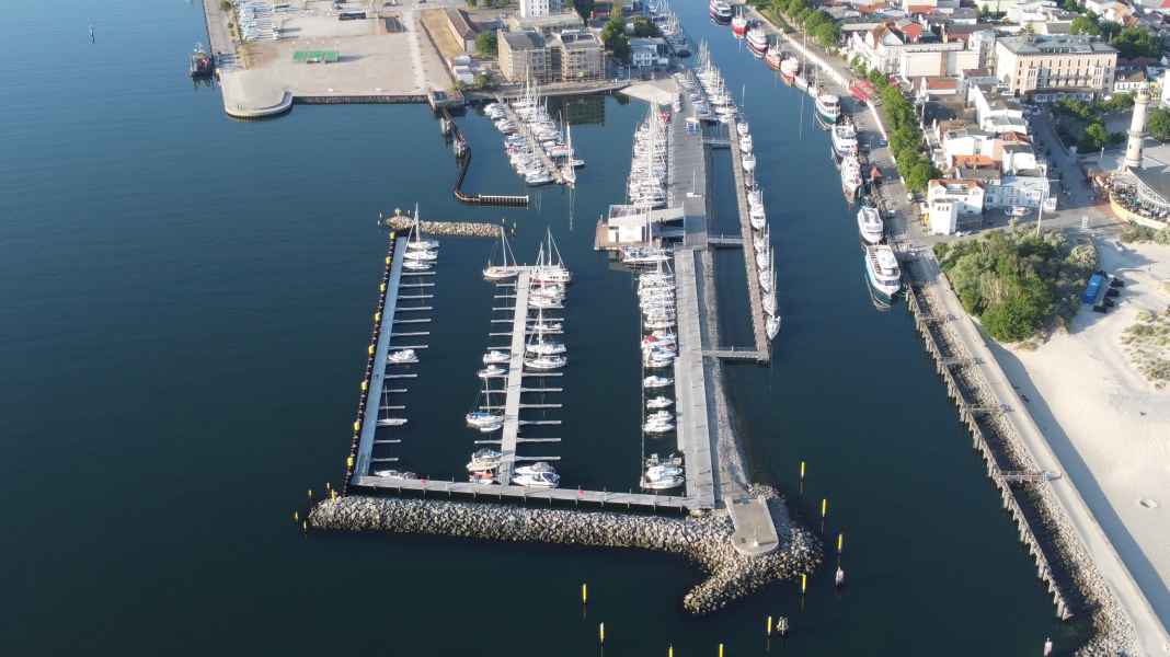 Le port de Warnemünde : Ouverture d'un nouveau port de plaisance sur le môle central