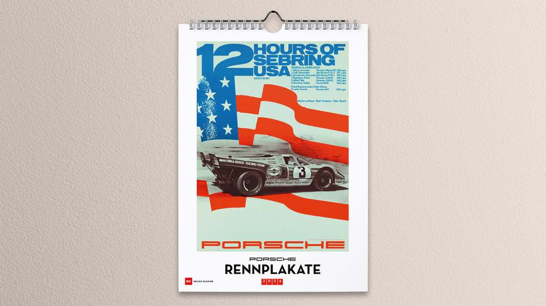 Porsche Rennplakate 2026: Wandkalender