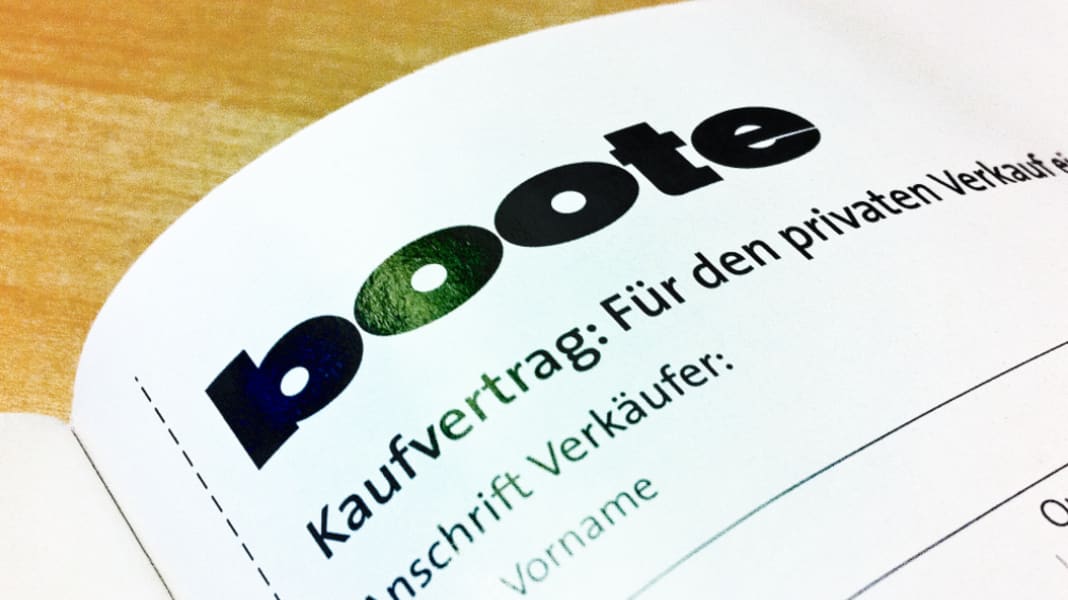 Kaufvertrag für Gebrauchtboote
