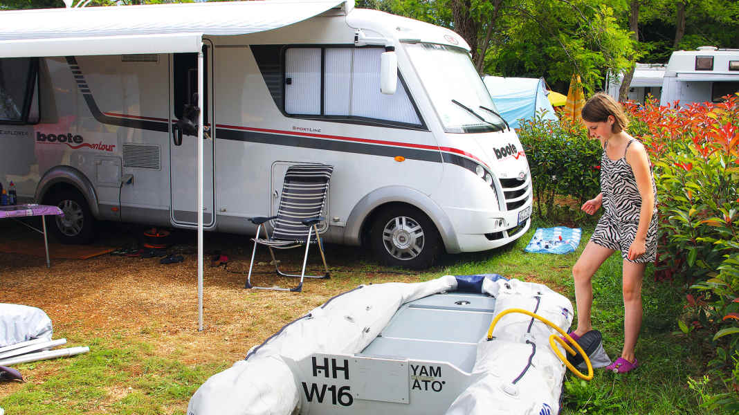 Croatia: With motorhome and rubber dinghy
