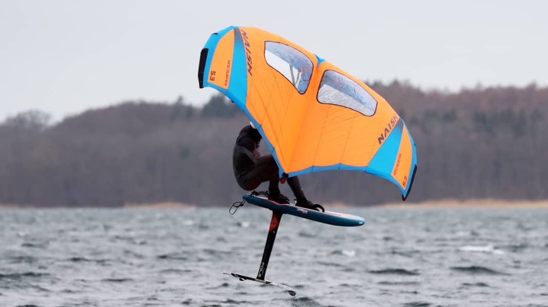 The Naish Wing surfer in the test