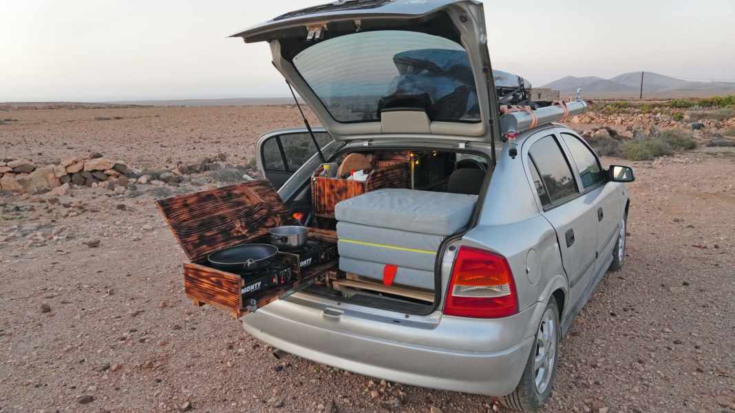 Low-budget freedom: camping in a car