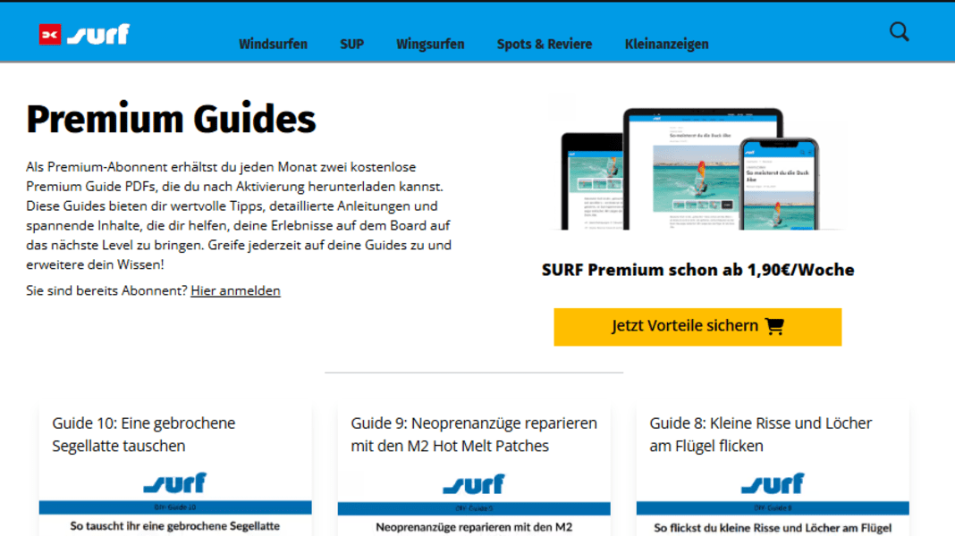 Premium-Abo: Die surf erweitert ihr digitales Angebot mit PDF-Downloads