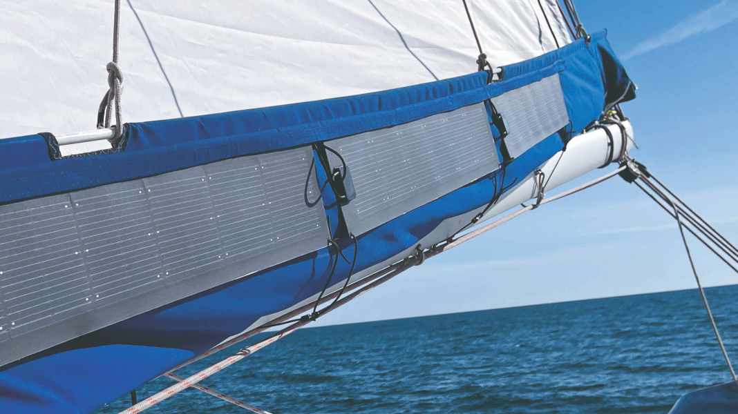 Solar panels: large tree generates electricity