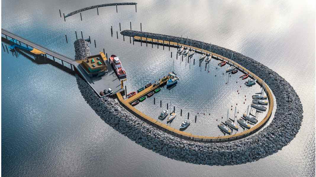 Porto dell'isola di Prerow: non pronto per l'avvio fino a metà luglio, colpa dell'inverno burrascoso