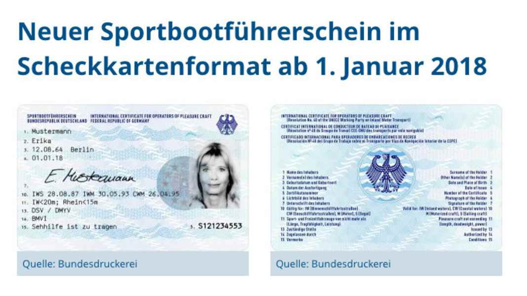 Sportbootführerschein: Die Scheckkarte kommt mit Jahreswechsel