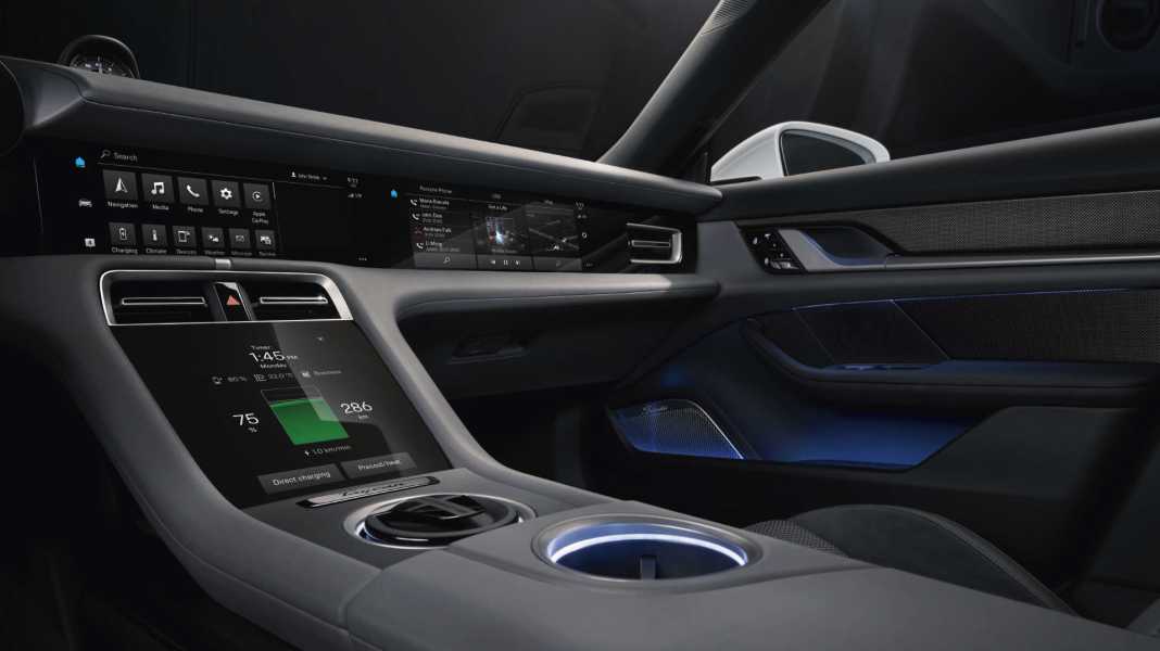 Taycan-Interieur: Ein erster Blick: Start weiterhin links