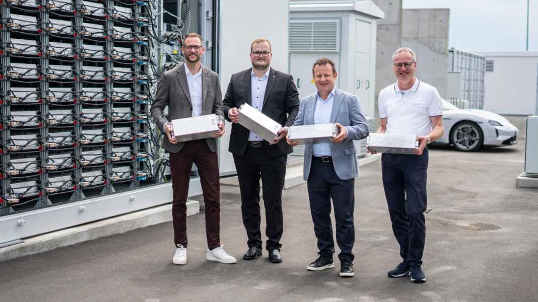 Ein Energiespeicher aus gebrauchten Taycan-Batterien: Second Life-Konzept