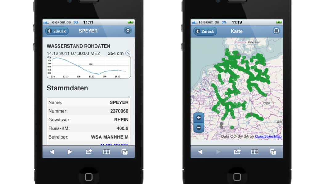Pegelstände mit neuer Web-App abrufbar