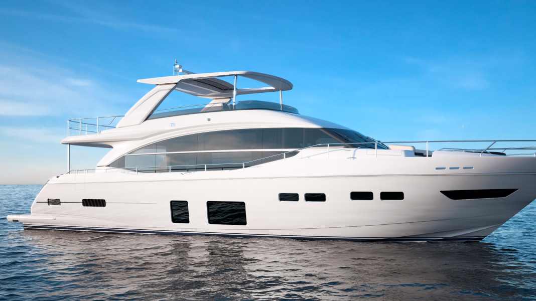 Princess 75 Motor Yacht: Neues Modell in der Flybridge-Linie - Immer obenauf: Die 24-m-Flybridge von Princess