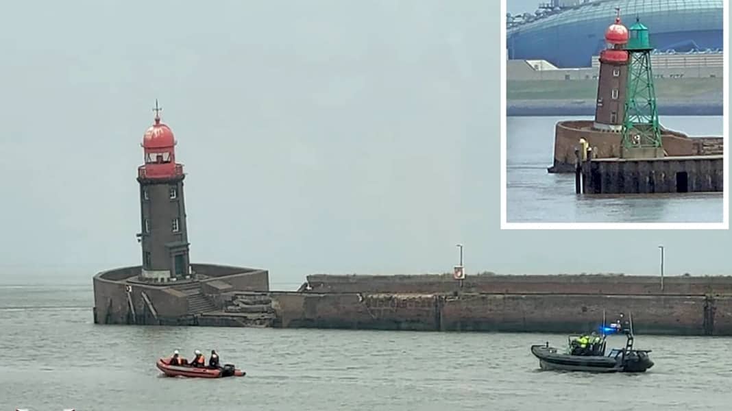 Bremerhaven: Leuchtturm an der Geestemündung droht zu kippen