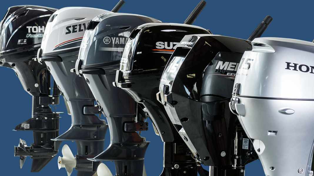 Motor test - 15 hp outboard motor in the test