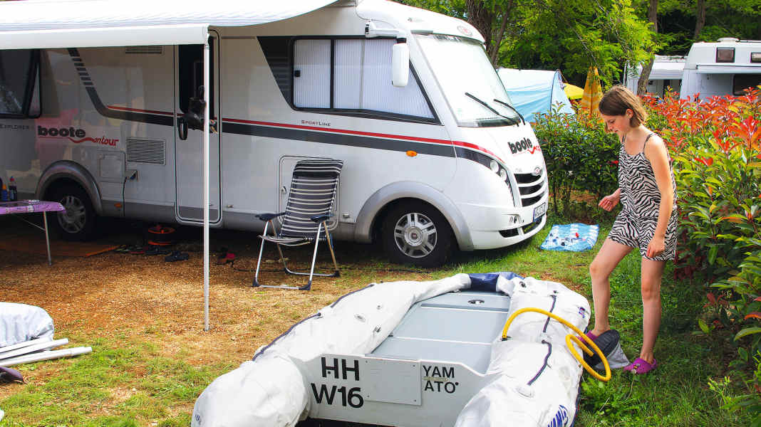 Croatia: With motorhome and rubber dinghy
