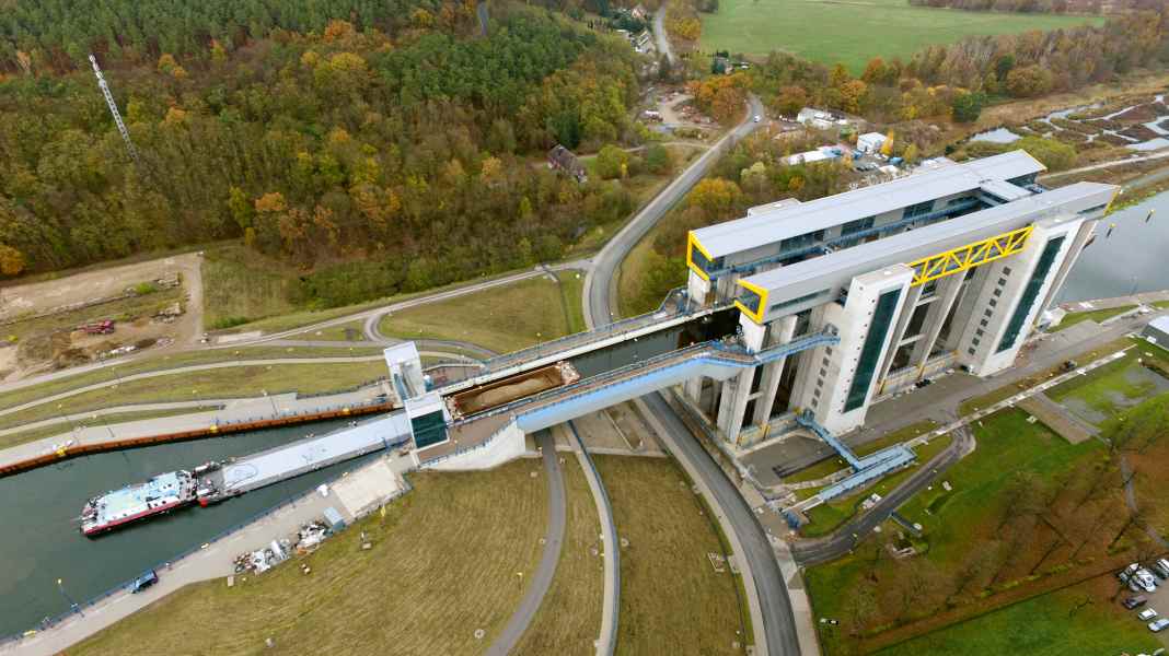 New Niederfinow boat lift: First anniversary of a once-in-a-century structure