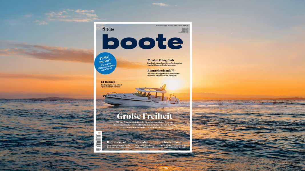 BOOTE 8/26: Foil-Spektakel, Weltpremiere im Test und Tipps zum Gebrauchtbootkauf