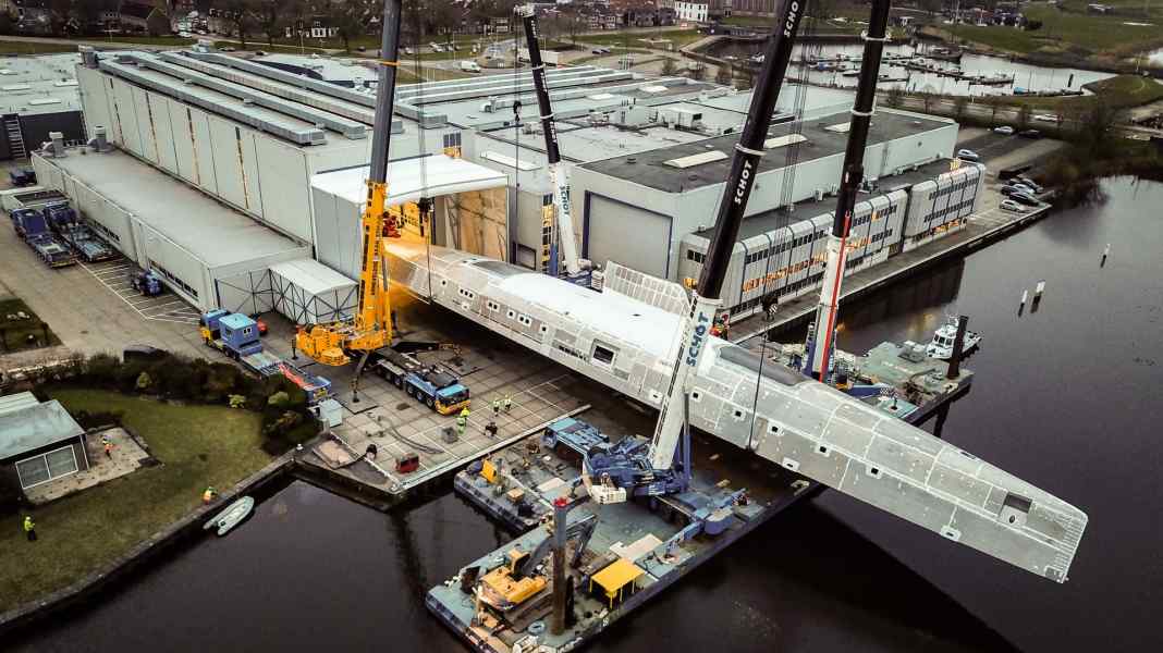 Royal Huisman dreht 81-Meter-Rumpf