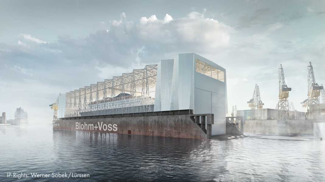Lürssen verhüllt B+V-Dock