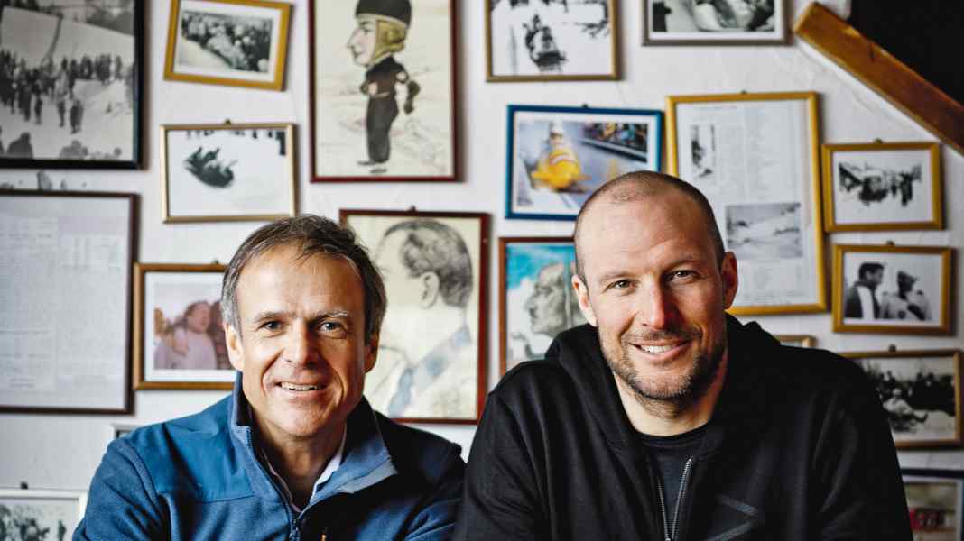 Porsche-Menschen Porsche-Chefdesigner Michael Mauer und Skilegende Aksel Lund Svindal: Ihrer Zeit voraus