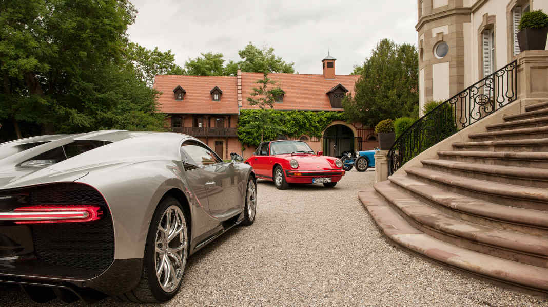 Porsche-Reise: Bugatti trifft Porsche – Gipfeltreffen