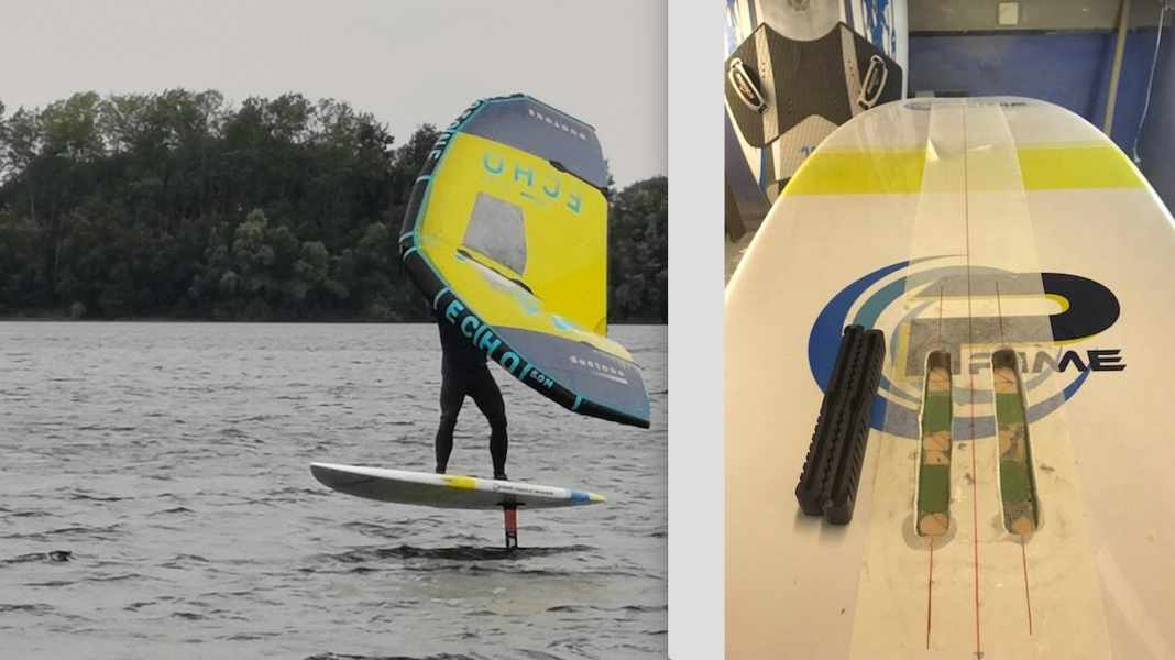 "Lends wings" - conversion from wave SUP to foil board