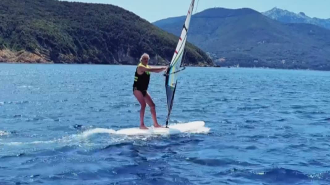 Blind star tenor: Andrea Bocelli goes windsurfing