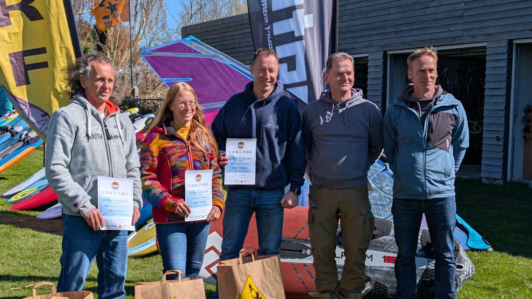 Speed surfing Speed hunter award ceremony at the Fehmarn surf shop
