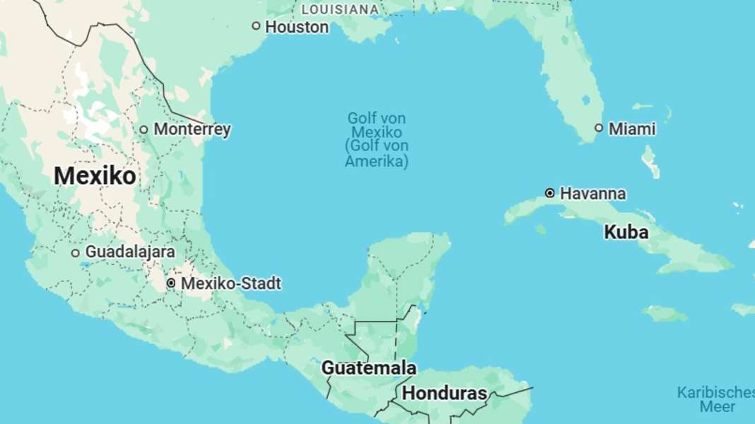 Golfe du Mexique : rebaptisé - Le Mexique devient l'Amérique