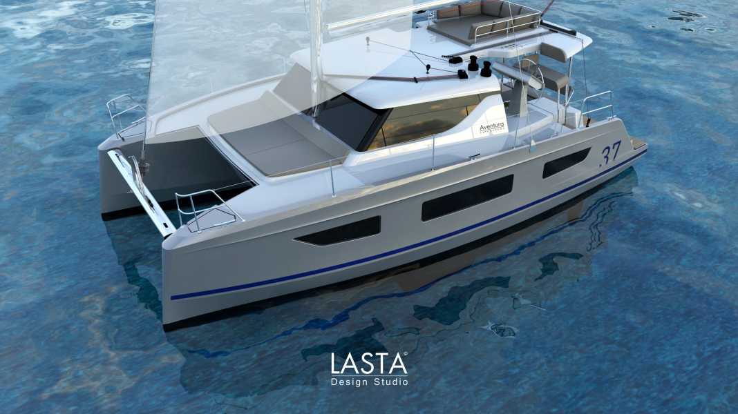 New boats: Aventura 37: small, compact but already with flybridge lounge