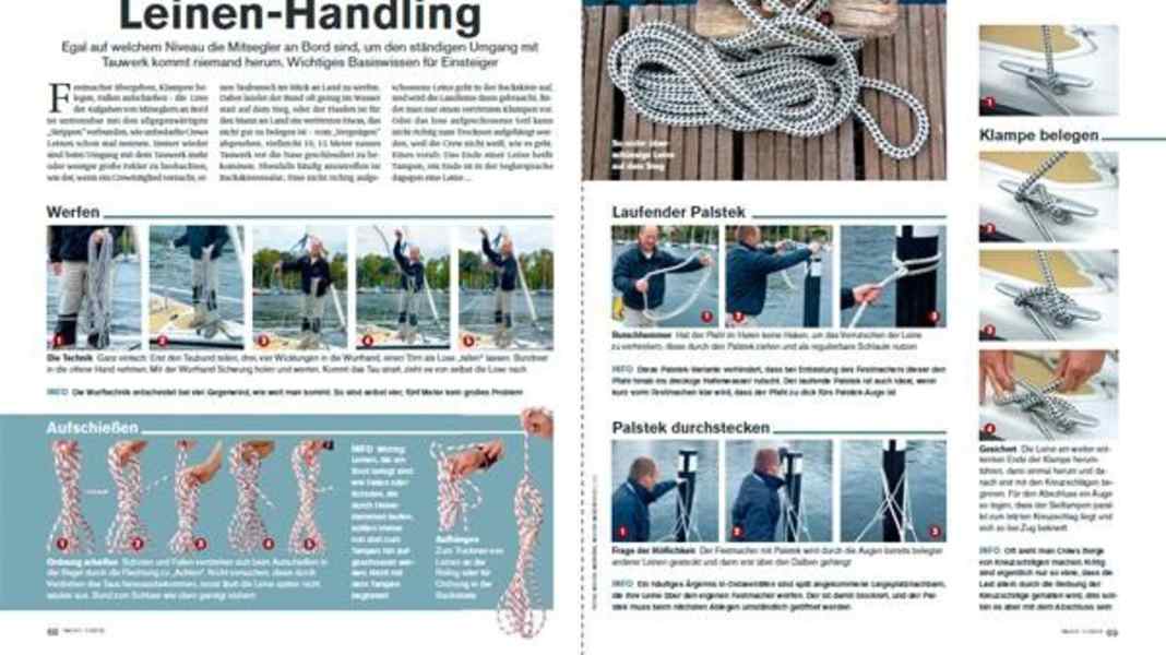 On-board practice for co-sailors: Correct line handling