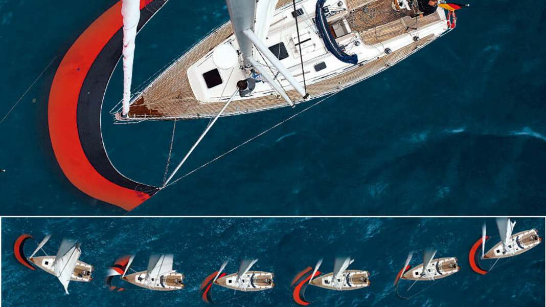 Manoeuvres: Sailing course: Safe tacking and jibing