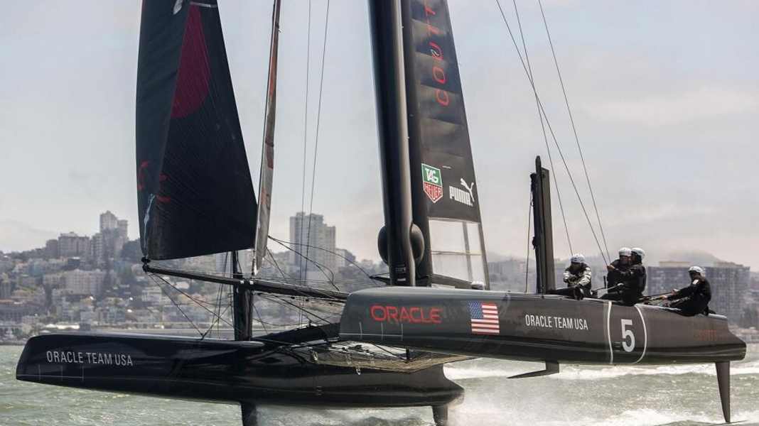 America's Cup: Oracle Team USA tests wings