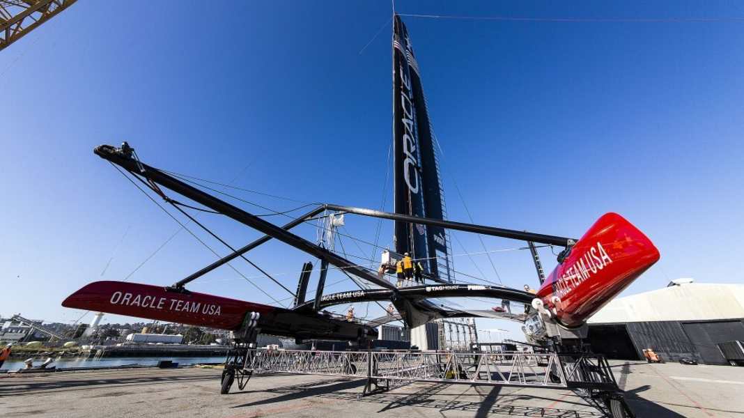 America's Cup: Oracle's second AC72 floats