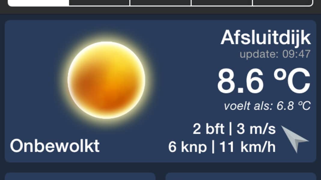 Navigation: New app for NL weather and tides
